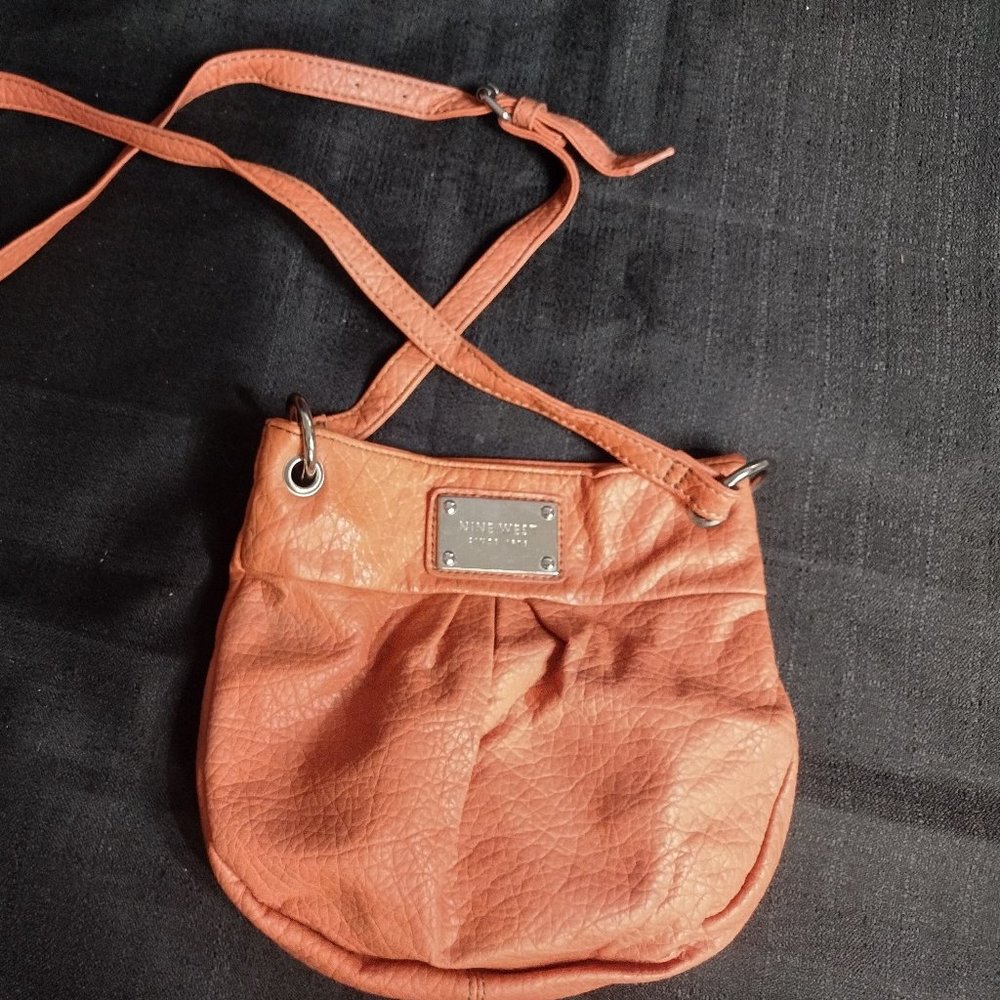 Nine West Orange Patent Crossbody Bag
